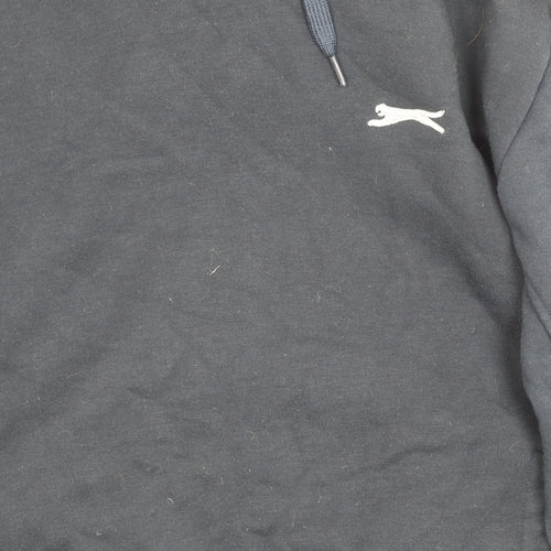 Slazenger Men's Black Hoodie M Pullover Cotton Blend