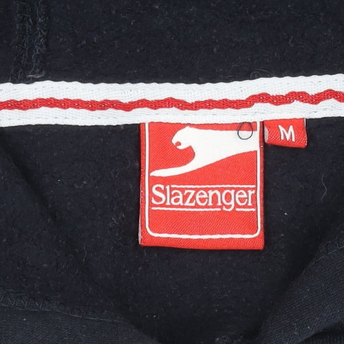 Slazenger Men's Black Hoodie M Pullover Cotton Blend