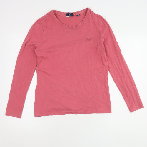 Superdry Women's Red Long Sleeve T-Shirt Size 10