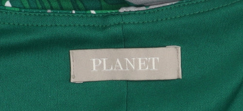 Planet Women's Green V-Neck Ruched Dress Size 12