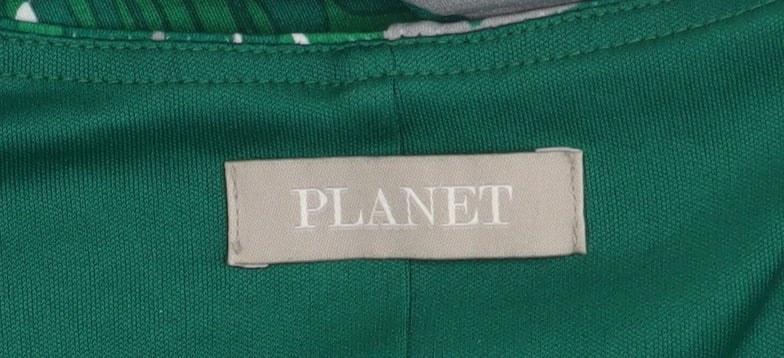 Planet Women's Green V-Neck Ruched Dress Size 12