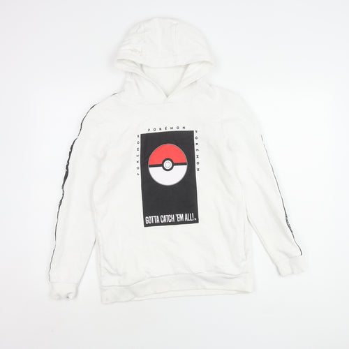 George Boys White Pokémon Pullover Hoodie 11-12 Years