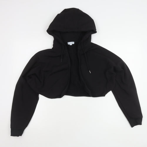 Warehouse Women's Black Hooded Zip Hoodie - Small