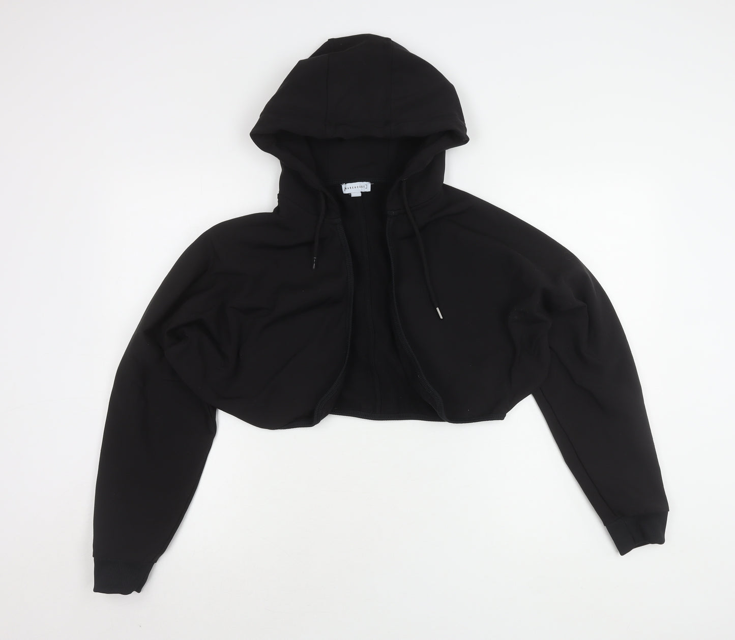 Warehouse Women's Black Hooded Zip Hoodie - Small