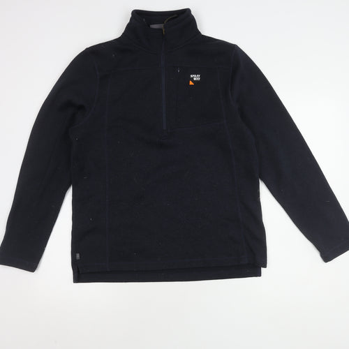 Sprayway Men's Black M 1/2 Zip Fleece Pullover Sweatshirt