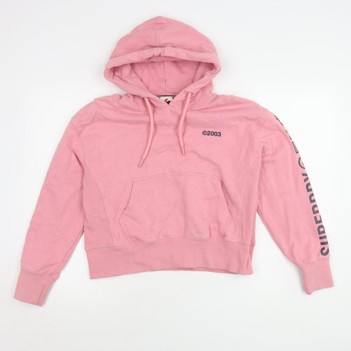 Superdry Women's Pink Pullover Hoodie Size 10