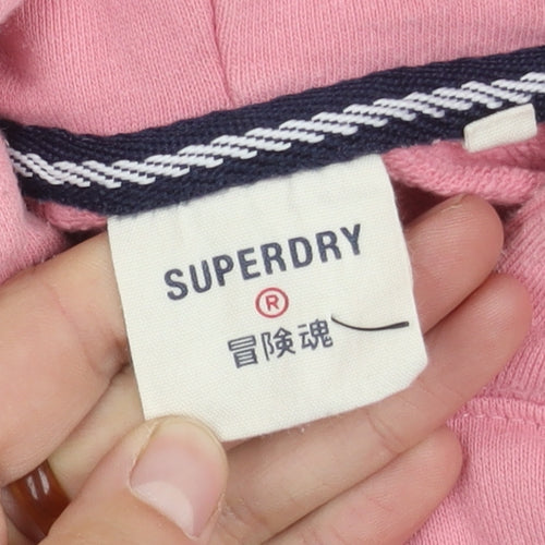 Superdry Women's Pink Pullover Hoodie Size 10