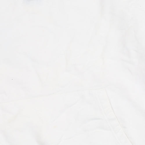 Tommy Jeans Men's White Sweatshirt S 1/2 Zip Logo
