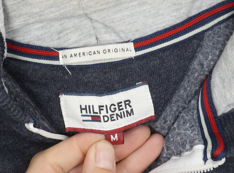 Hilfiger Denim Men's Blue Hooded Jacket Size M