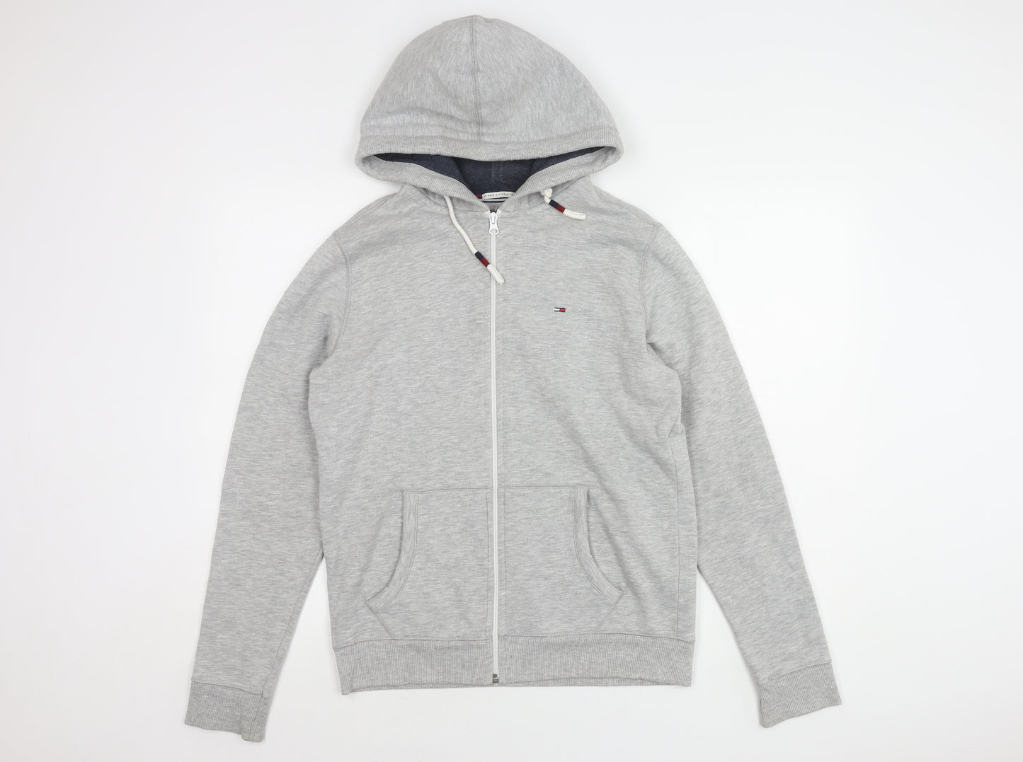Tommy Hilfiger Men's Grey Mid-Length Hooded Jacket