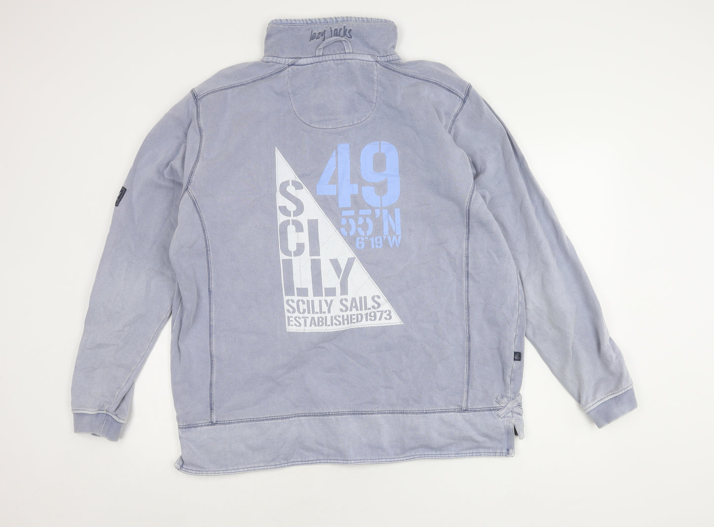 Lazy Jacks Men's Blue Pullover Sweatshirt L