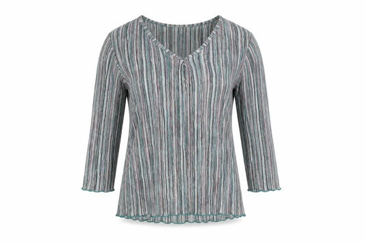 Front view of Klass Women's Multicoloured Striped Knit Top S