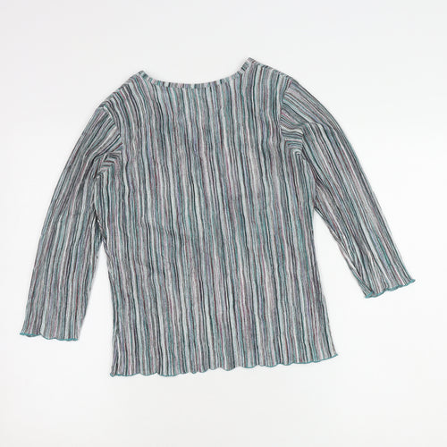 Klass Women's Multicoloured Striped Knit Top S