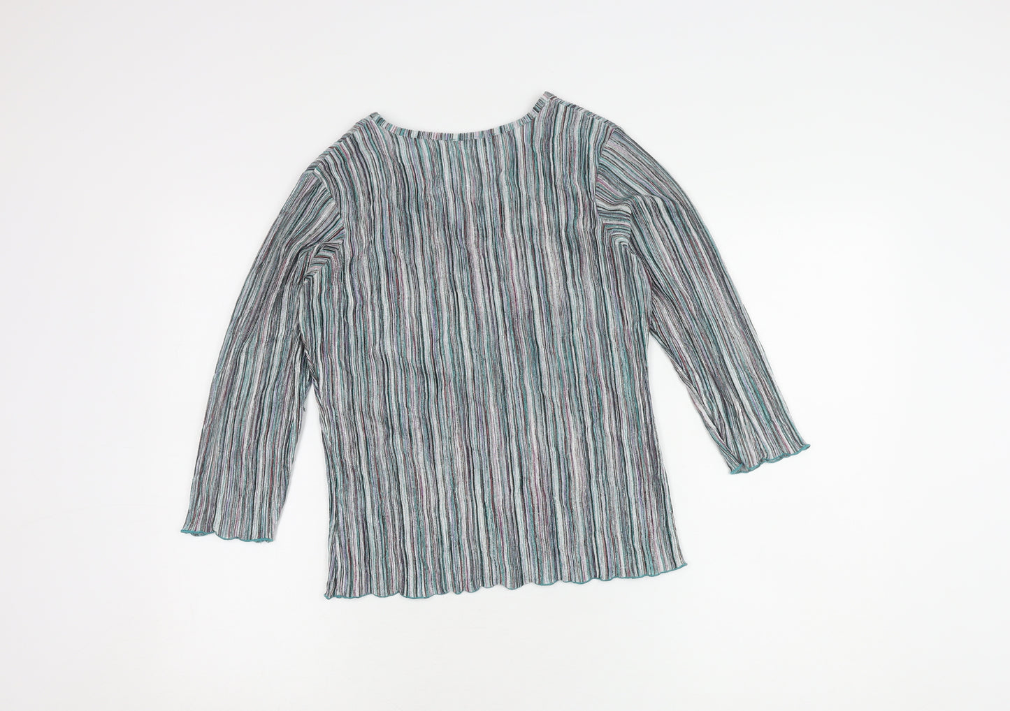 Klass Women's Multicoloured Striped Knit Top S