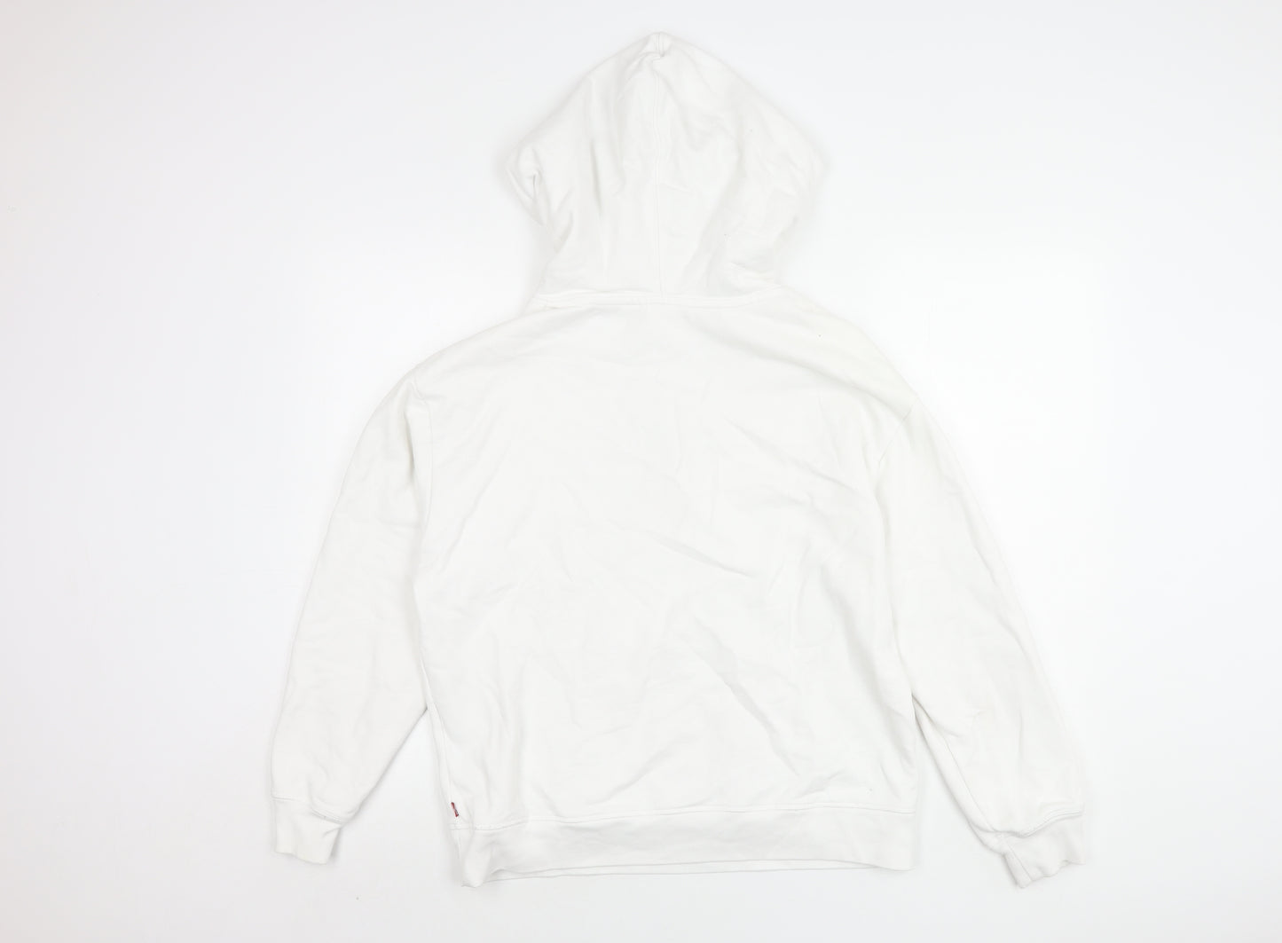 Levi's Men's White Hoodie M - Logo, Drawstring, Cotton