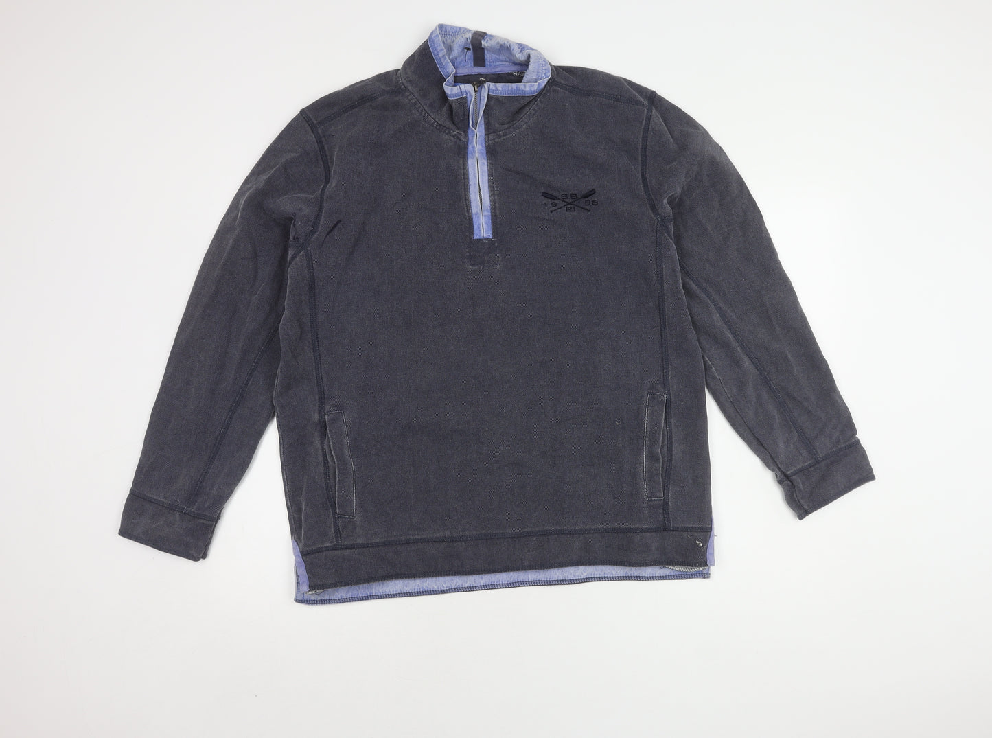 Stone Bay Men's Blue 1/4 Zip Pullover Sweatshirt