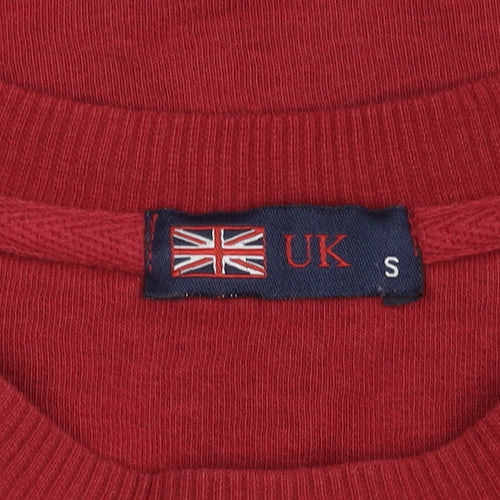 UK Red London Graphic Pullover Jumper, Size S