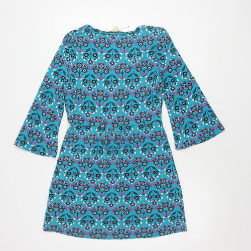 Boden Women's Blue Floral Bell Sleeve Dress, Size 6