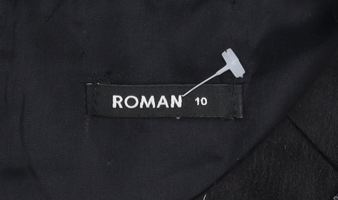 Roman Women's Black Sheath Dress - Size 10