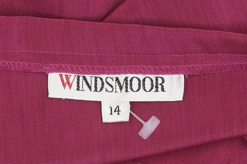 Windsmoor Women's Purple A-Line Midi Skirt Size 14