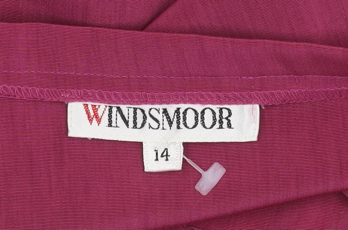 Windsmoor Women's Purple A-Line Midi Skirt Size 14