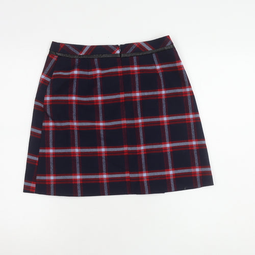 Oasis Women's Multicoloured A-Line Plaid Skirt Size 10