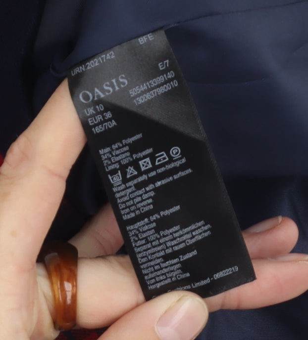 Oasis Women's Multicoloured A-Line Plaid Skirt Size 10