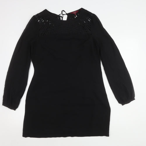 Ted Baker Women's Black Shift Dress M Long Sleeve