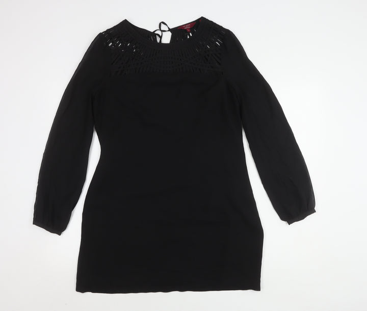 Ted Baker Women's Black Shift Dress M Long Sleeve