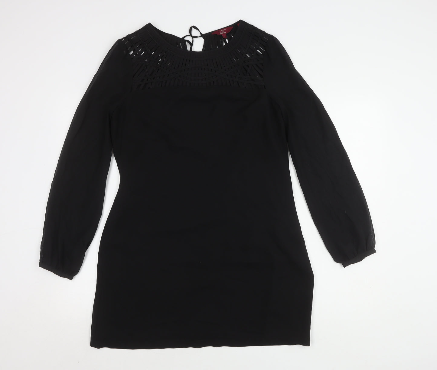 Ted Baker Women's Black Shift Dress M Long Sleeve