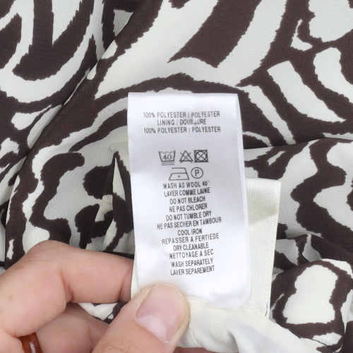 Eastex Women's Brown Floral Lined Zip Skirt - Size 12