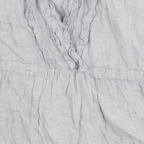 Phase Eight Women Blue Linen Tunic Size 16