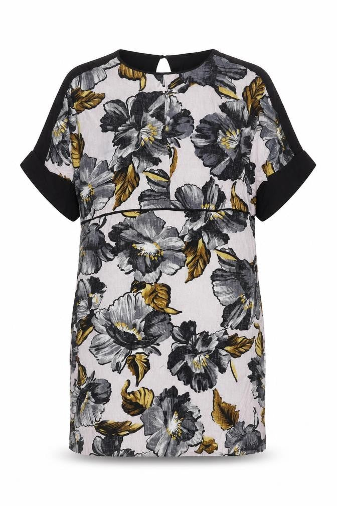 Warehouse Women’s Floral Print Dress, Size 14, Black/Multicoloured