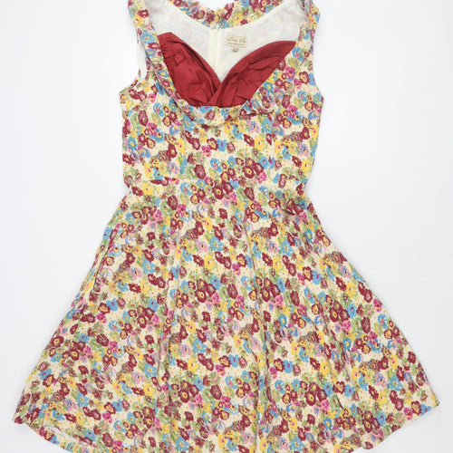 Lindy Bop Women's Multicoloured Floral Dress Size 18