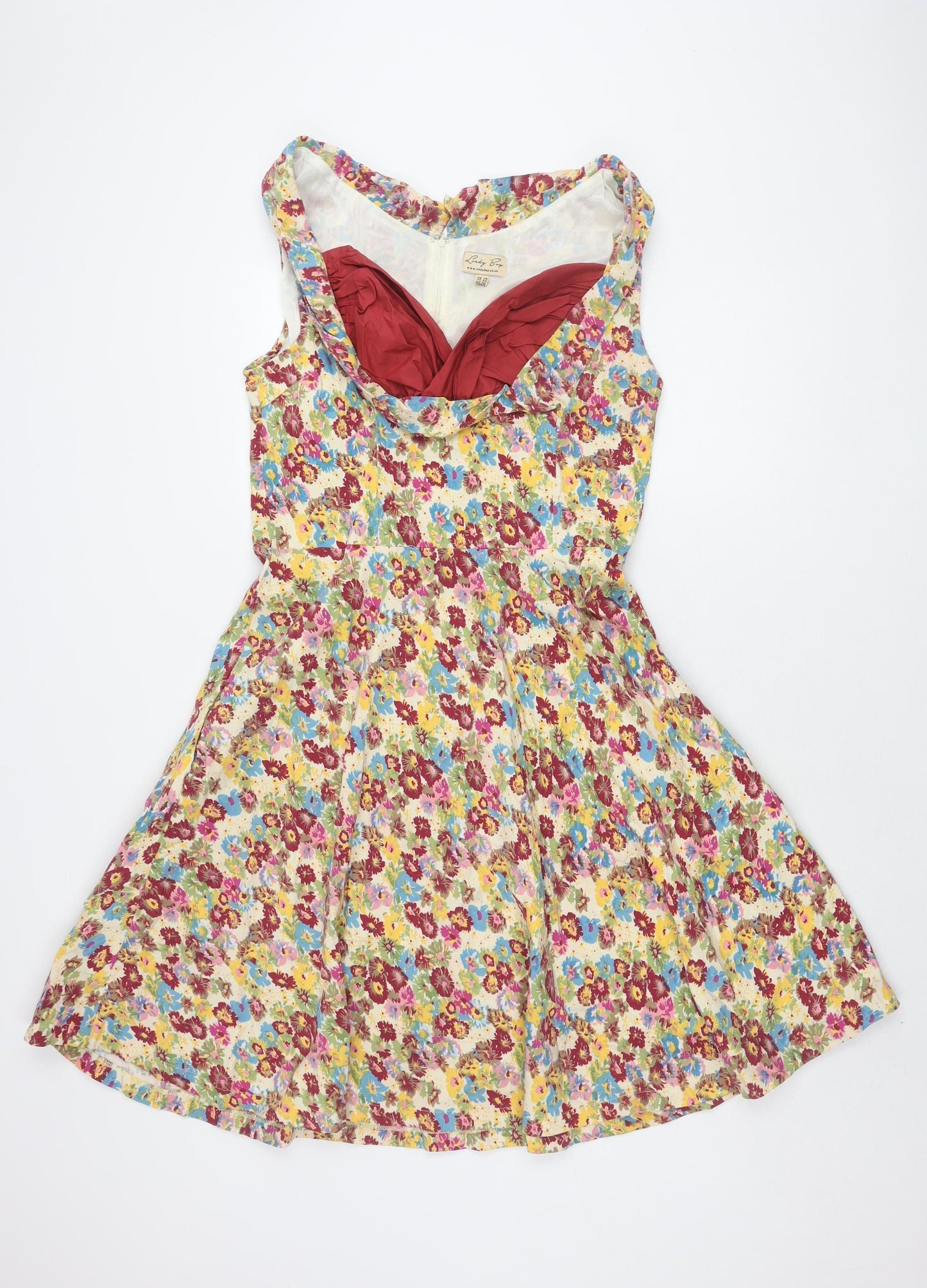 Lindy Bop Women's Multicoloured Floral Dress Size 18