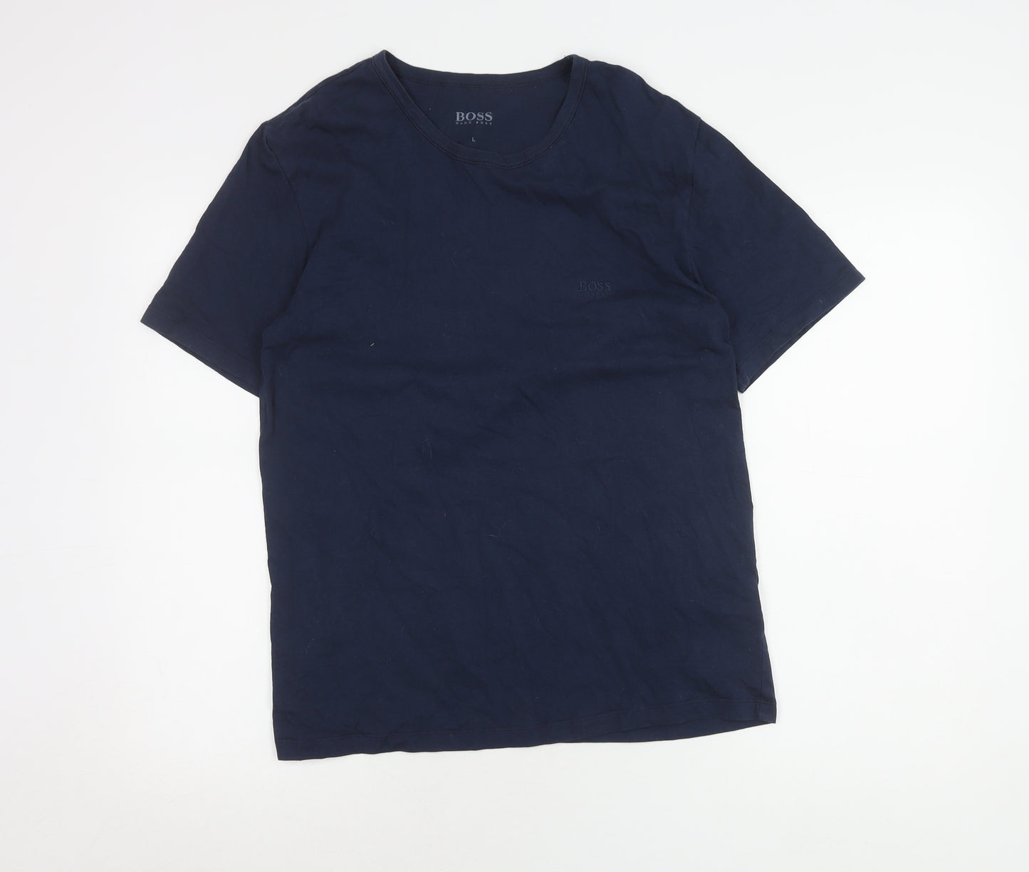Hugo Boss Men's Blue Crew Neck T-Shirt Size L