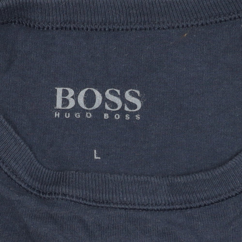 Hugo Boss Men's Blue Crew Neck T-Shirt Size L