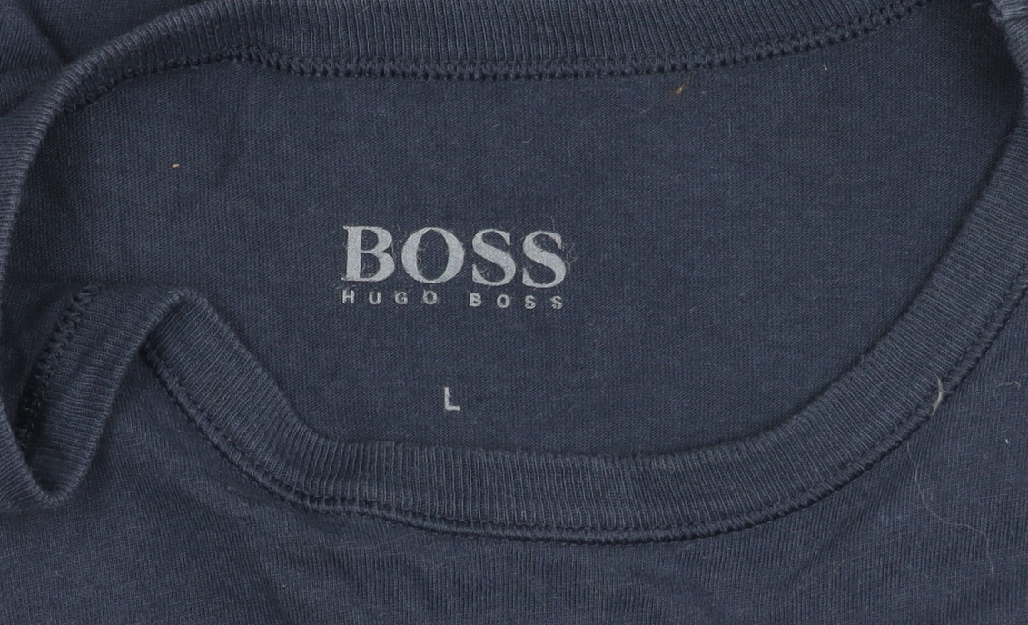Hugo Boss Men's Blue Crew Neck T-Shirt Size L