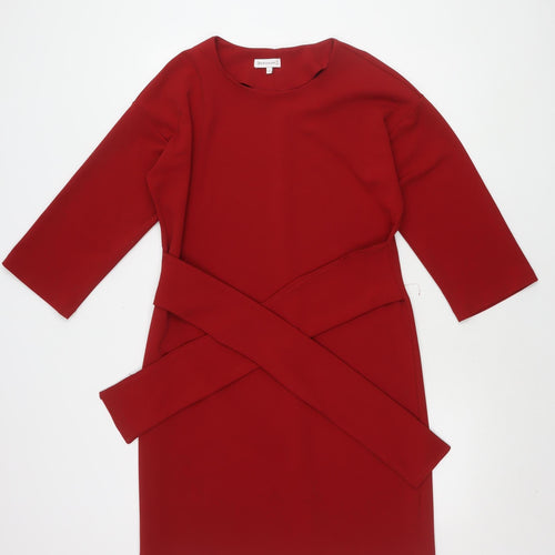 Warehouse Women's Red Shift Dress Size 12