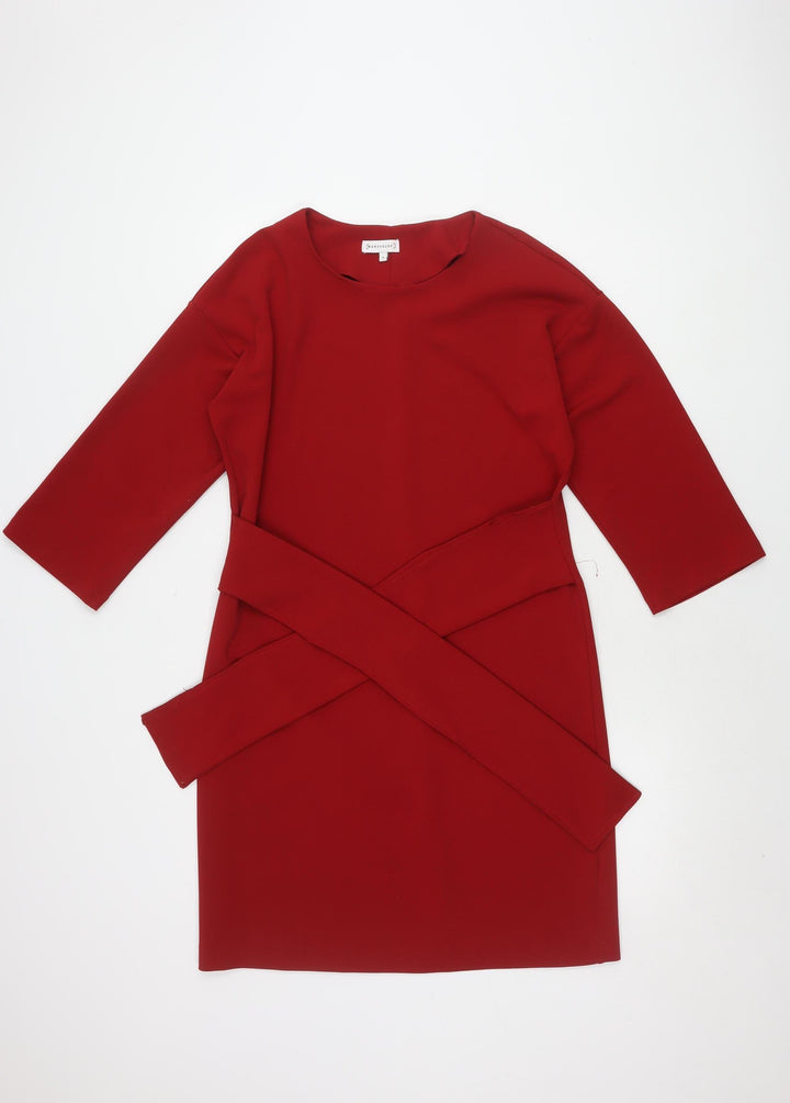Warehouse Women's Red Shift Dress Size 12