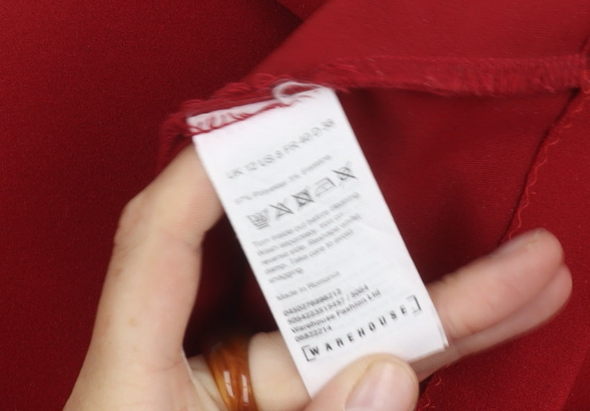 Warehouse Women's Red Shift Dress Size 12