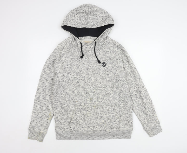 Hollister Men's Grey Pullover Hoodie Size S