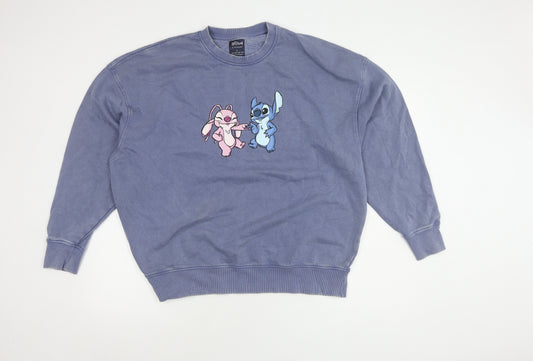 Front view of Primark Women's Stitch Blue L Sweatshirt Pullover