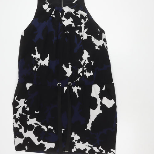 Mint Velvet Women's Black/White Abstract Dress, Size 18