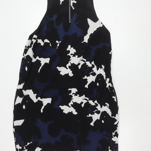 Mint Velvet Women's Black/White Abstract Dress, Size 18