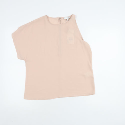 Warehouse Women's Beige Casual Single Sleeve Top Size 10