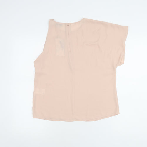 Warehouse Women's Beige Casual Single Sleeve Top Size 10