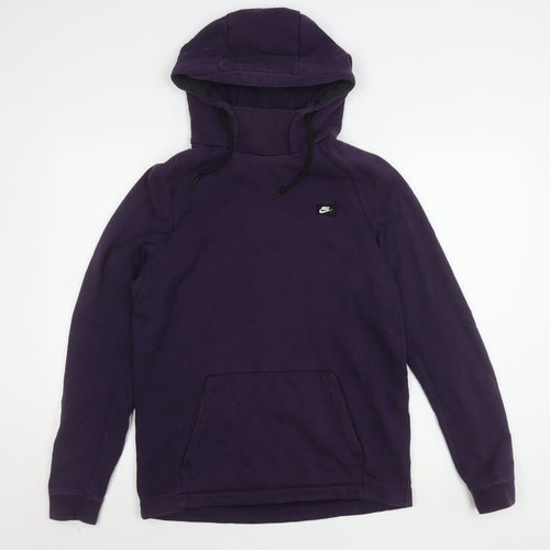 Nike Women's Purple Pullover Hoodie M - Activewear Essential