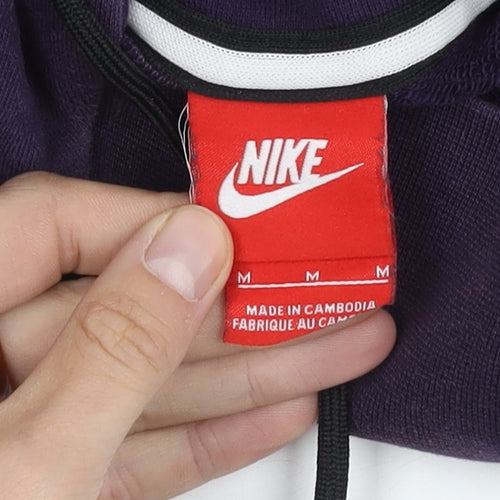 Nike Women's Purple Pullover Hoodie M - Activewear Essential