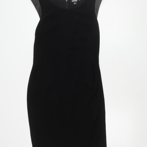 DKNY Women's Black Knee Length Formal Sheath Dress